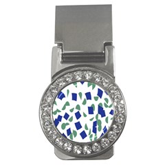 Scatter Geometric Brush Blue Gray Money Clips (cz)  by Mariart