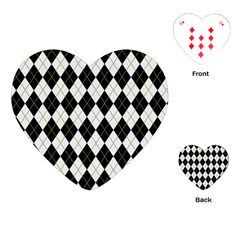 Plaid Pattern Playing Cards (heart)  by Valentinaart