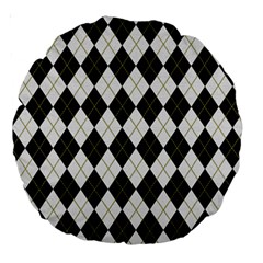 Plaid Pattern Large 18  Premium Round Cushions by Valentinaart