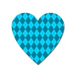 Plaid pattern Heart Magnet Front