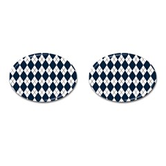 Plaid Pattern Cufflinks (oval) by Valentinaart