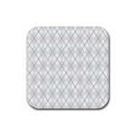 Plaid pattern Rubber Coaster (Square)  Front