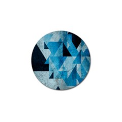 Plane And Solid Geometry Charming Plaid Triangle Blue Black Golf Ball Marker (10 Pack)