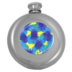 Mulberry Paper Gift Moon Star Round Hip Flask (5 Oz) by Mariart
