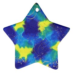 Mulberry Paper Gift Moon Star Star Ornament (two Sides) by Mariart