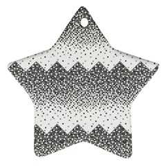 Original Plaid Chevron Wave Star Ornament (Two Sides)