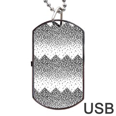 Original Plaid Chevron Wave Dog Tag Usb Flash (one Side) by Mariart