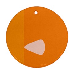 Screen Shot Circle Animations Orange White Line Color Ornament (round)