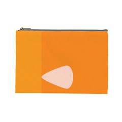 Screen Shot Circle Animations Orange White Line Color Cosmetic Bag (large)  by Mariart