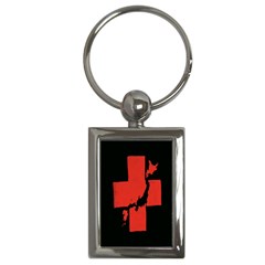 Sign Health Red Black Key Chains (rectangle) 