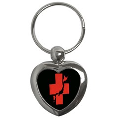 Sign Health Red Black Key Chains (heart) 