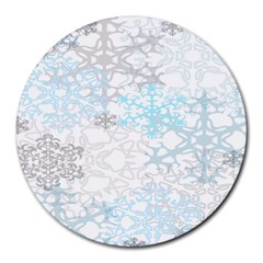Sign Flower Floral Transparent Round Mousepads by Mariart