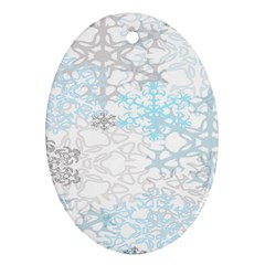 Sign Flower Floral Transparent Oval Ornament (two Sides) by Mariart