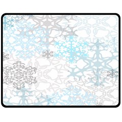 Sign Flower Floral Transparent Double Sided Fleece Blanket (medium)  by Mariart