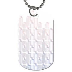 Seamless Horizontal Modern Stylish Repeating Geometric Shapes Rose Quartz Dog Tag (one Side)