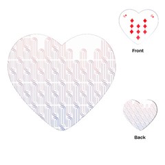 Seamless Horizontal Modern Stylish Repeating Geometric Shapes Rose Quartz Playing Cards (heart)  by Mariart