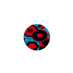 Stancilm Circle Round Plaid Triangle Red Blue Black 1  Mini Magnets