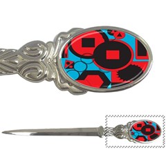 Stancilm Circle Round Plaid Triangle Red Blue Black Letter Openers