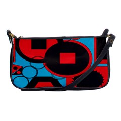 Stancilm Circle Round Plaid Triangle Red Blue Black Shoulder Clutch Bags