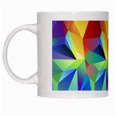 Triangles Space Rainbow Color White Mugs by Mariart