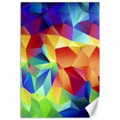 Triangles Space Rainbow Color Canvas 12  X 18   by Mariart