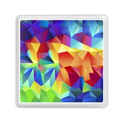 Triangles Space Rainbow Color Memory Card Reader (square)  by Mariart