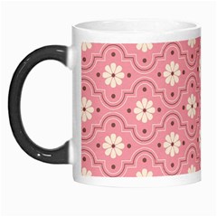 Sunflower Star White Pink Chevron Wave Polka Morph Mugs