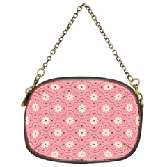 Sunflower Star White Pink Chevron Wave Polka Chain Purses (one Side)  by Mariart