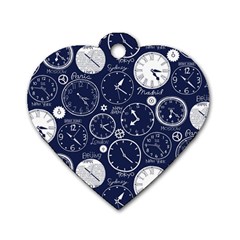 World Clocks Dog Tag Heart (two Sides)