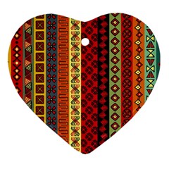 Tribal Grace Colorful Ornament (heart)