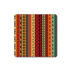 Tribal Grace Colorful Square Magnet by Mariart