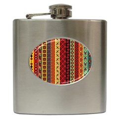 Tribal Grace Colorful Hip Flask (6 Oz)