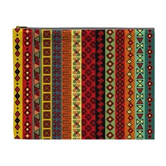 Tribal Grace Colorful Cosmetic Bag (xl) by Mariart