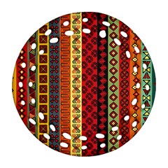 Tribal Grace Colorful Ornament (round Filigree)