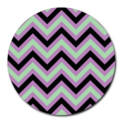 Zigzag pattern Round Mousepads