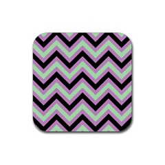 Zigzag pattern Rubber Coaster (Square) 