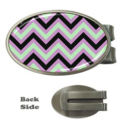 Zigzag pattern Money Clips (Oval) 