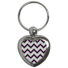 Zigzag pattern Key Chains (Heart) 
