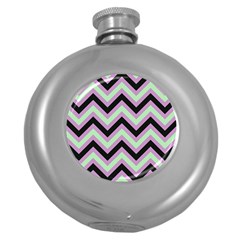 Zigzag pattern Round Hip Flask (5 oz)