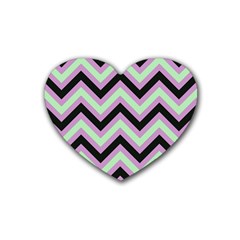 Zigzag pattern Heart Coaster (4 pack) 