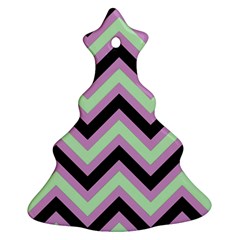 Zigzag pattern Christmas Tree Ornament (Two Sides)