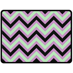 Zigzag pattern Double Sided Fleece Blanket (Large) 