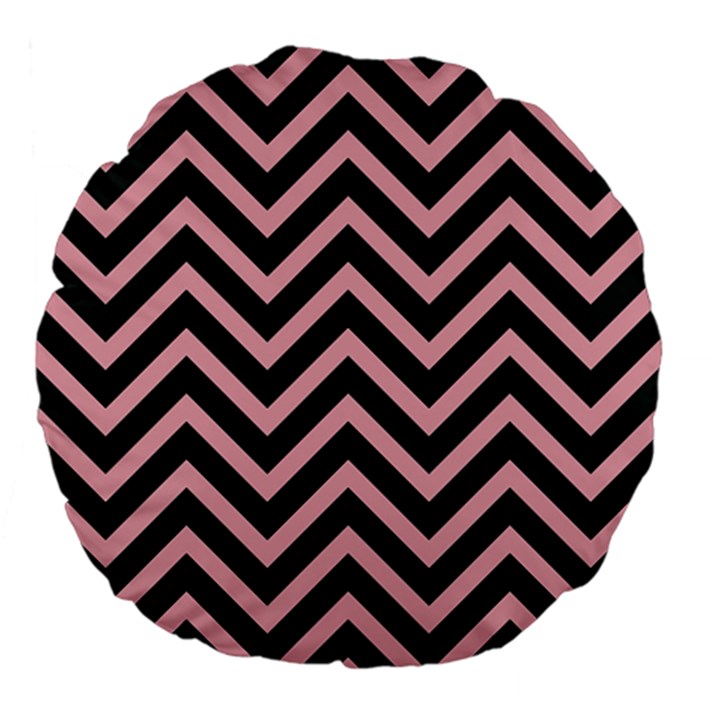 Zigzag pattern Large 18  Premium Flano Round Cushions