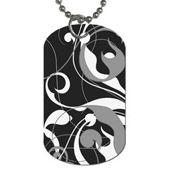 Floral Pattern Dog Tag (two Sides)