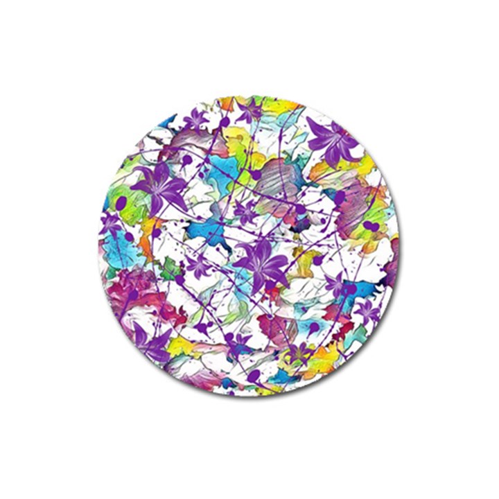 Lilac Lillys Magnet 3  (Round)