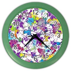 Lilac Lillys Color Wall Clocks
