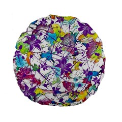 Lilac Lillys Standard 15  Premium Flano Round Cushions