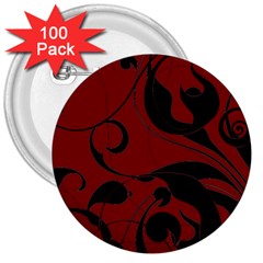 Floral pattern 3  Buttons (100 pack) 