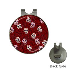 Funny Skull Rosebed Hat Clips With Golf Markers