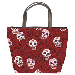 Funny Skull Rosebed Bucket Bags by designworld65